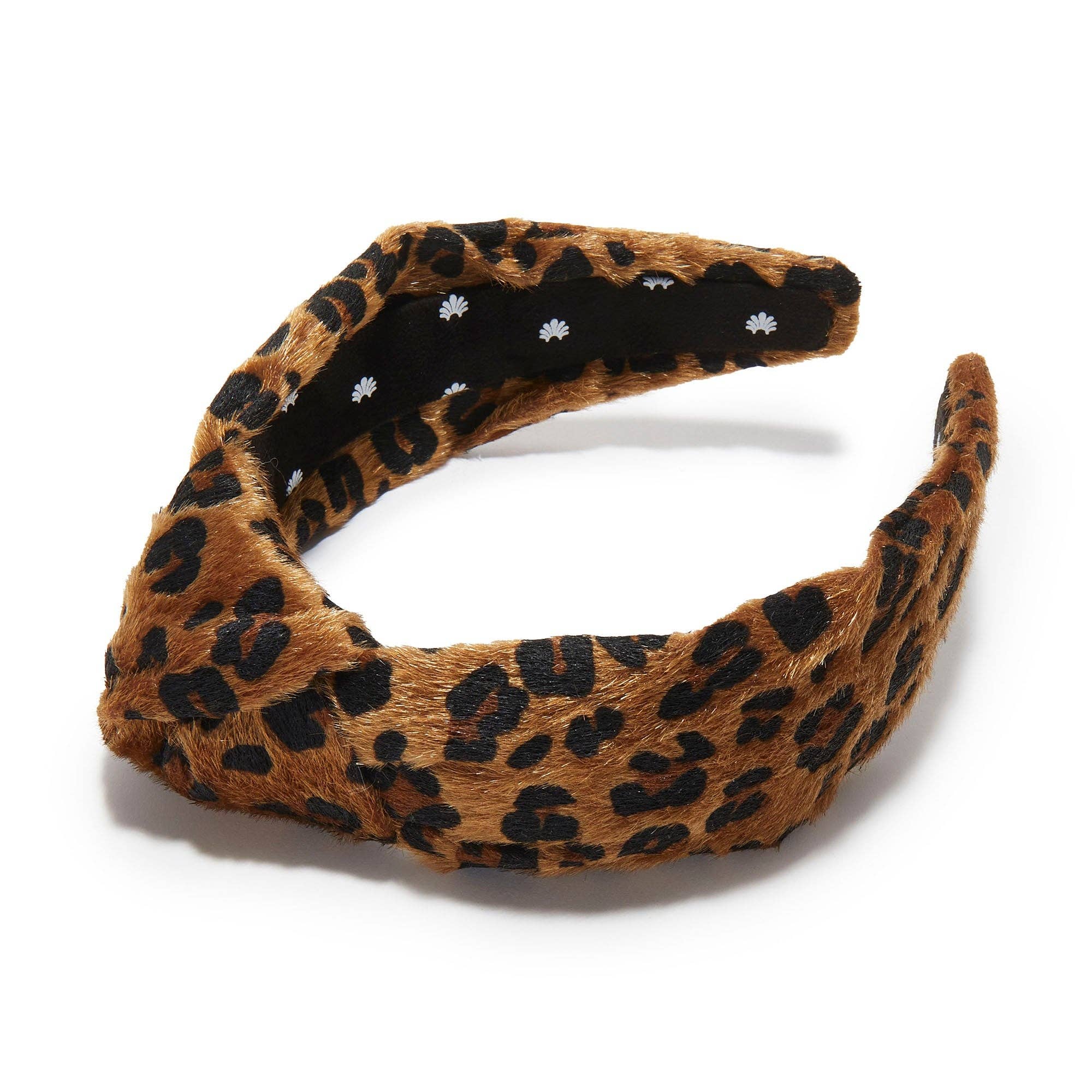 LEOPARD KNOTTED FAUX PONYHAIR HEADBAND