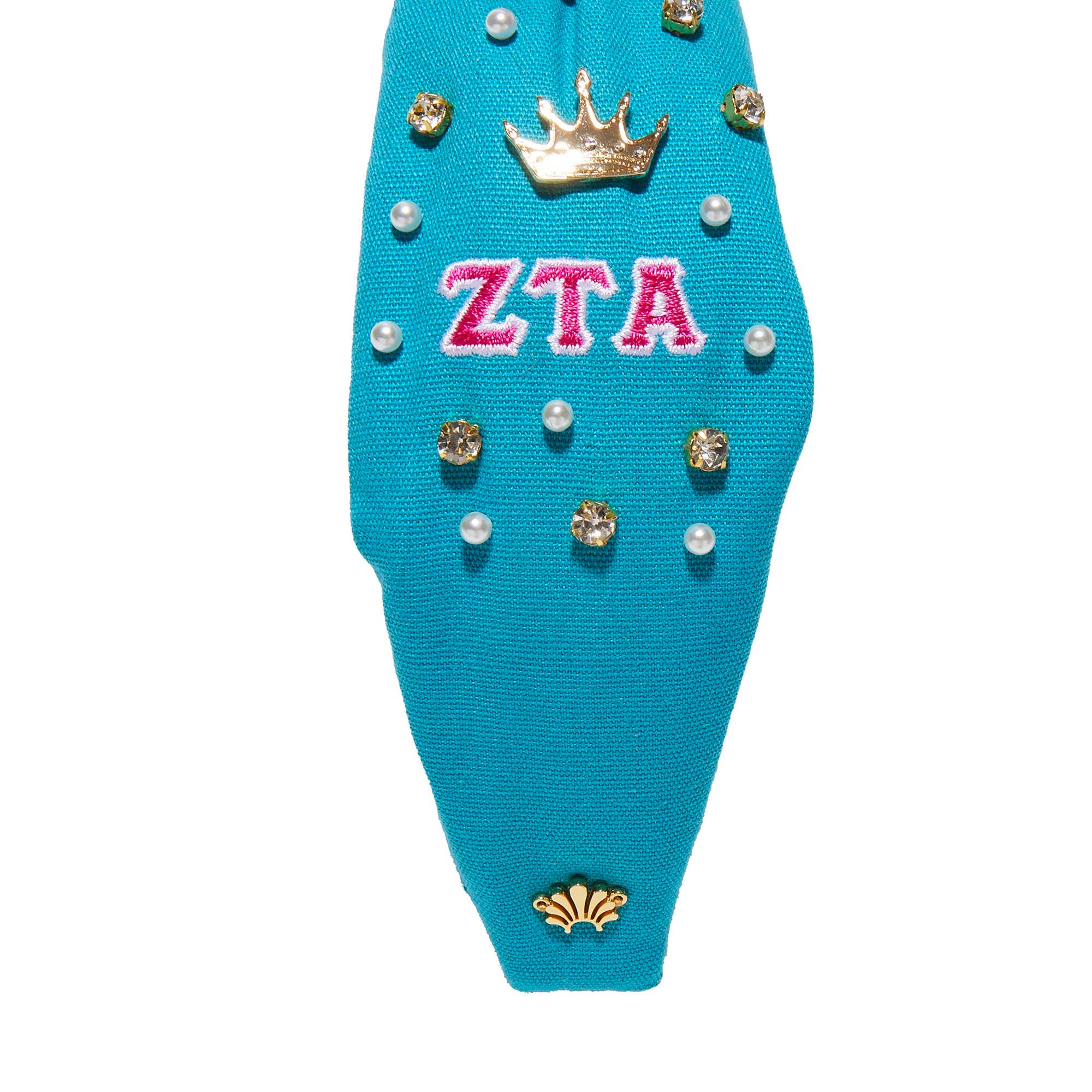 TURQUOISE ZETA TAU ALPHA KNOTTED HEADBAND