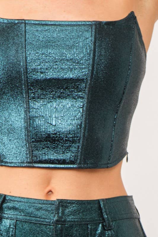 Gaia Teal Corset Top