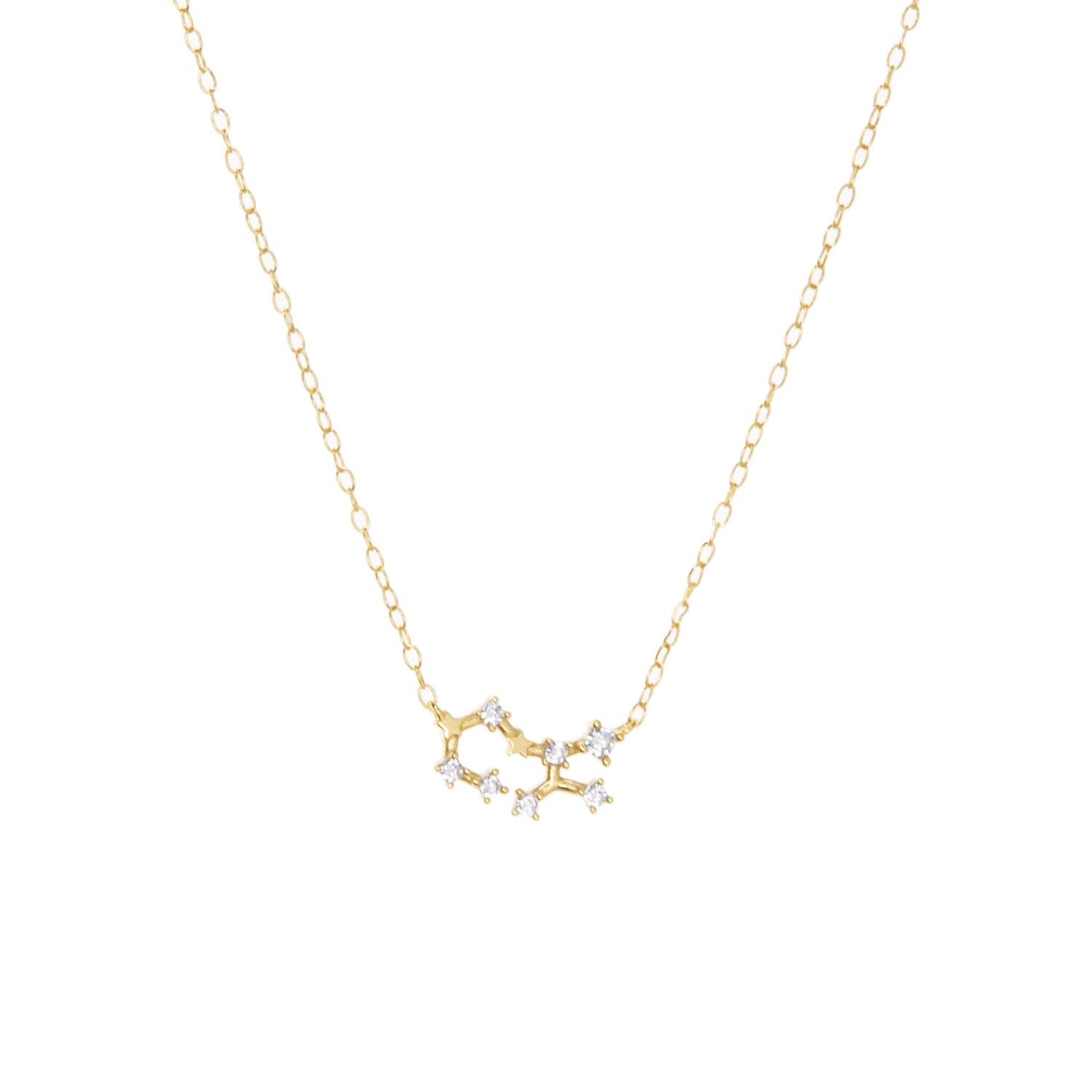Gold plated zodiac constellation necklace