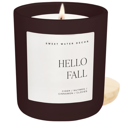*NEW* Hello Fall 15 oz Candle, Matte Jar - Fall Decor