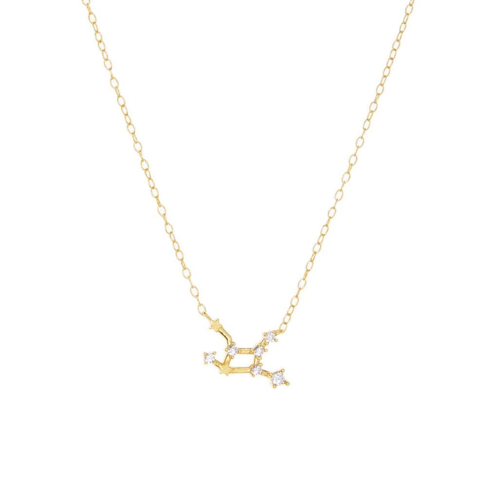 Gold plated zodiac constellation necklace