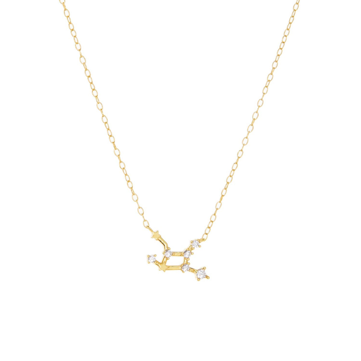 Gold plated zodiac constellation necklace