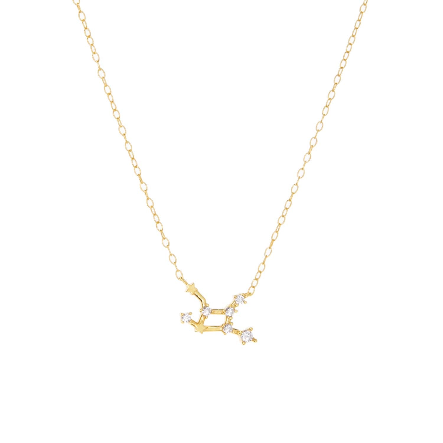 Gold plated zodiac constellation necklace
