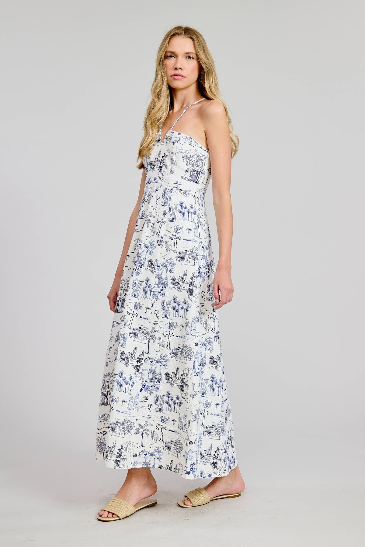 Amalfi Printed Midi Summer Dress