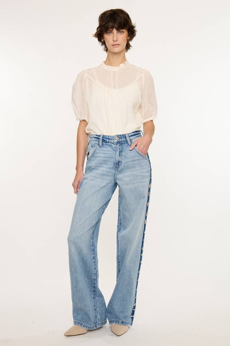 Low Slung Baggy Wide Jeans