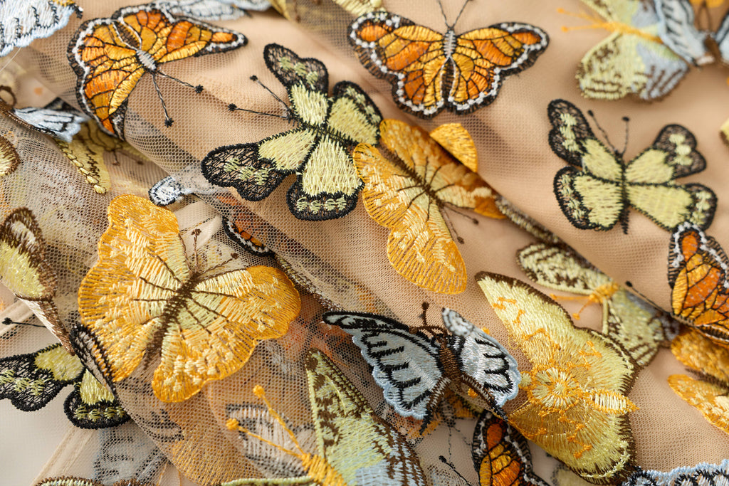 PS12 3D Butterfly Embroidered Strapless Maxi Dress