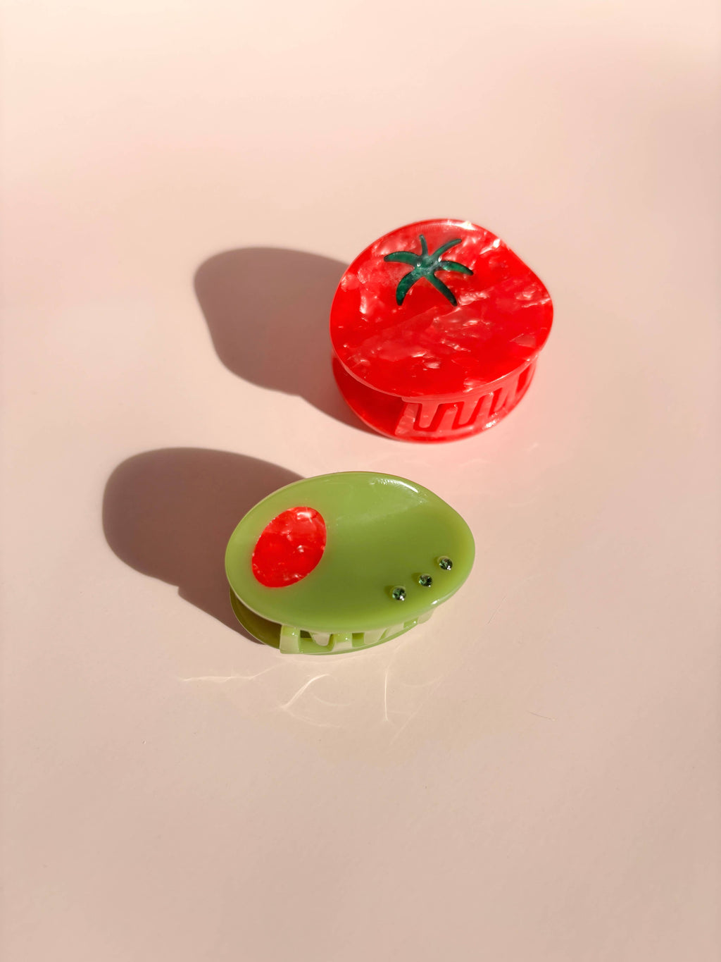 Tomato Claw Clip // Cellulose Acetate 