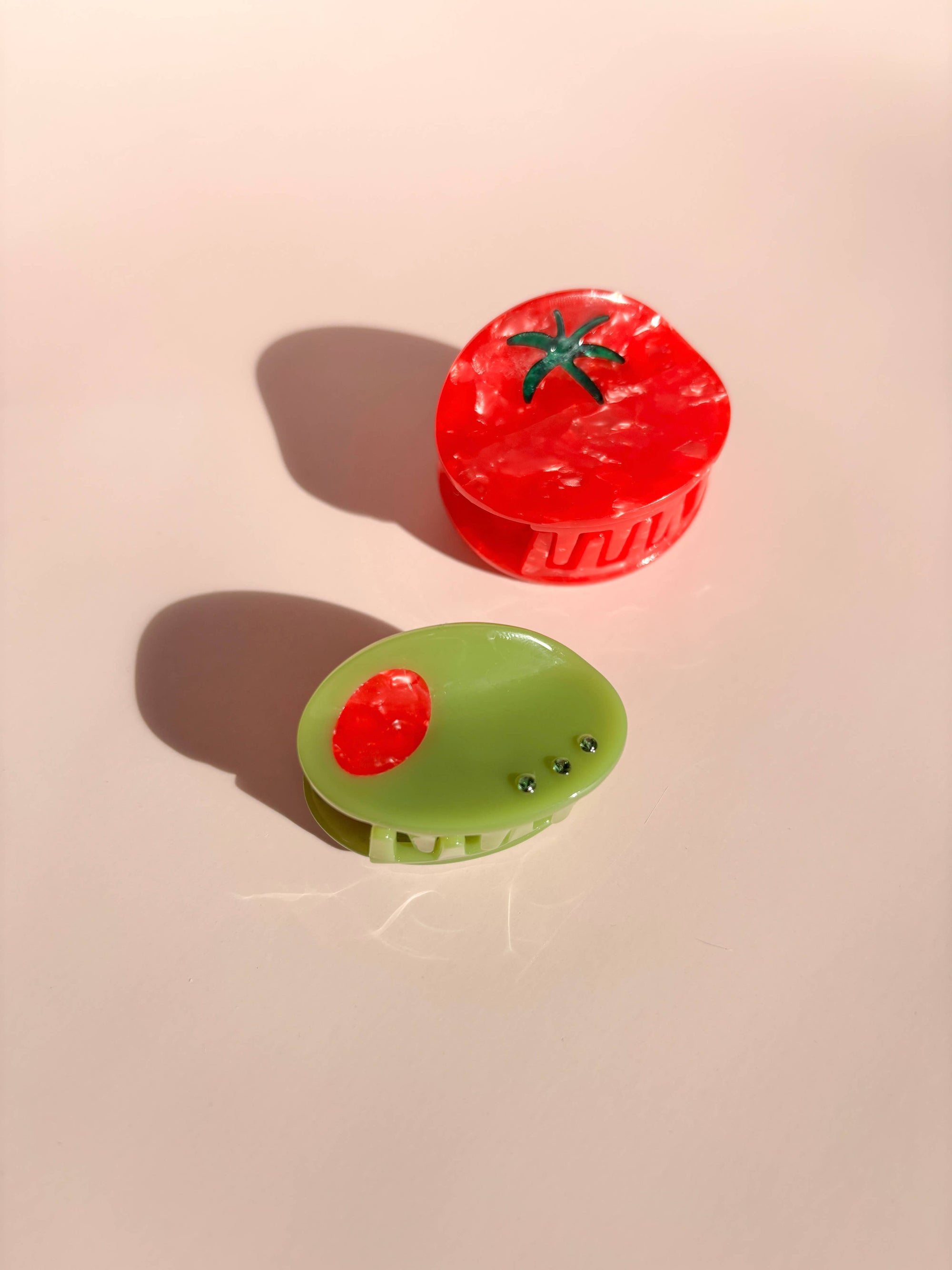 Tomato Claw Clip // Cellulose Acetate 