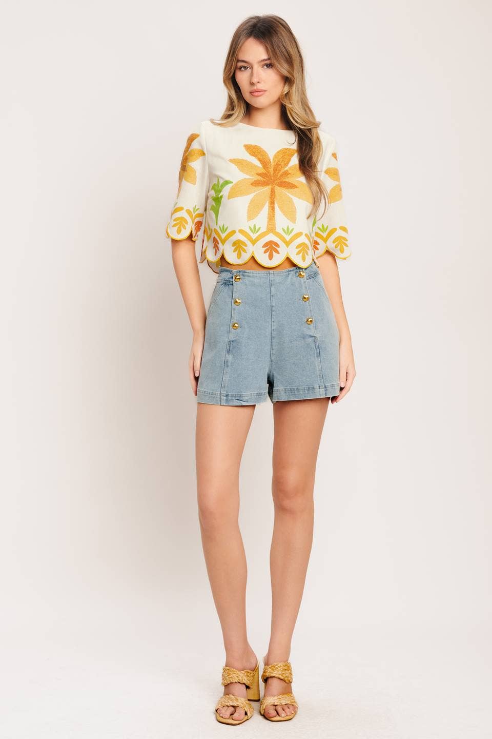 Sunny Palms Crop Top