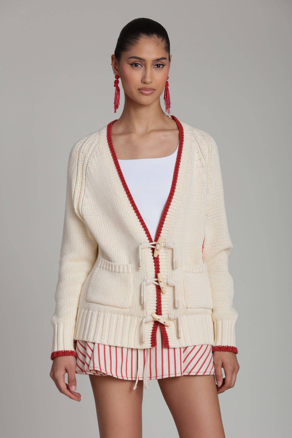 Cotton Lobster Intarsia Toggle Cardigan
