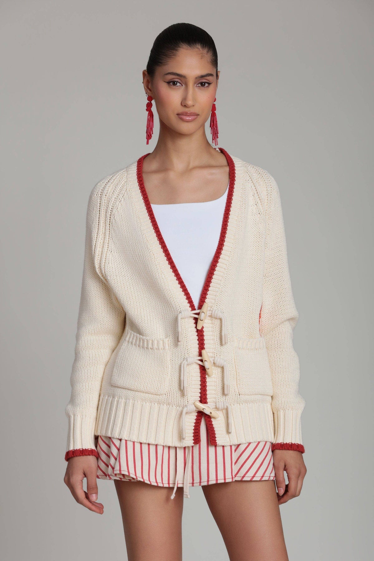 Cotton Lobster Intarsia Toggle Cardigan