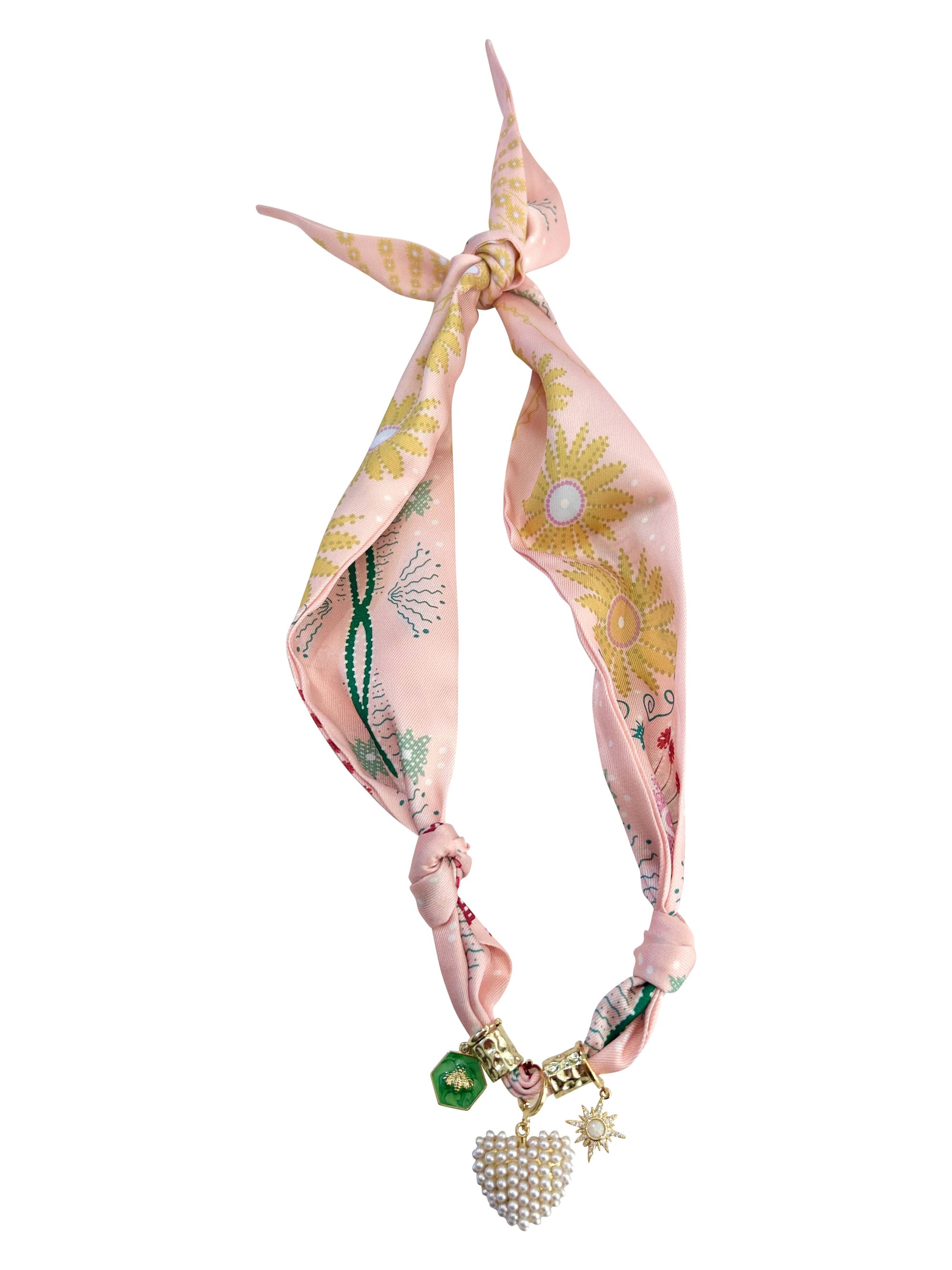 Evie Multi Charm Scarf Necklace