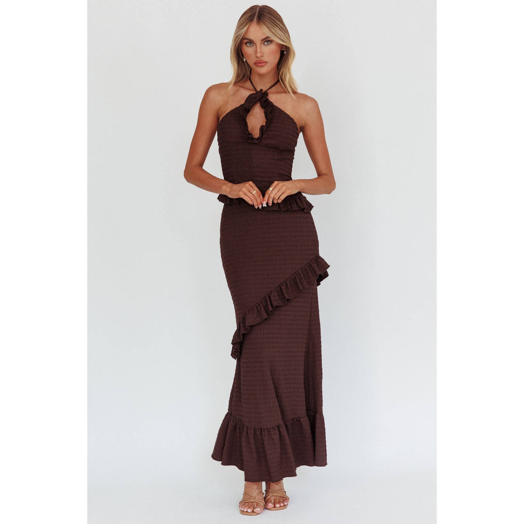 CRINKLE MAXI DRESS