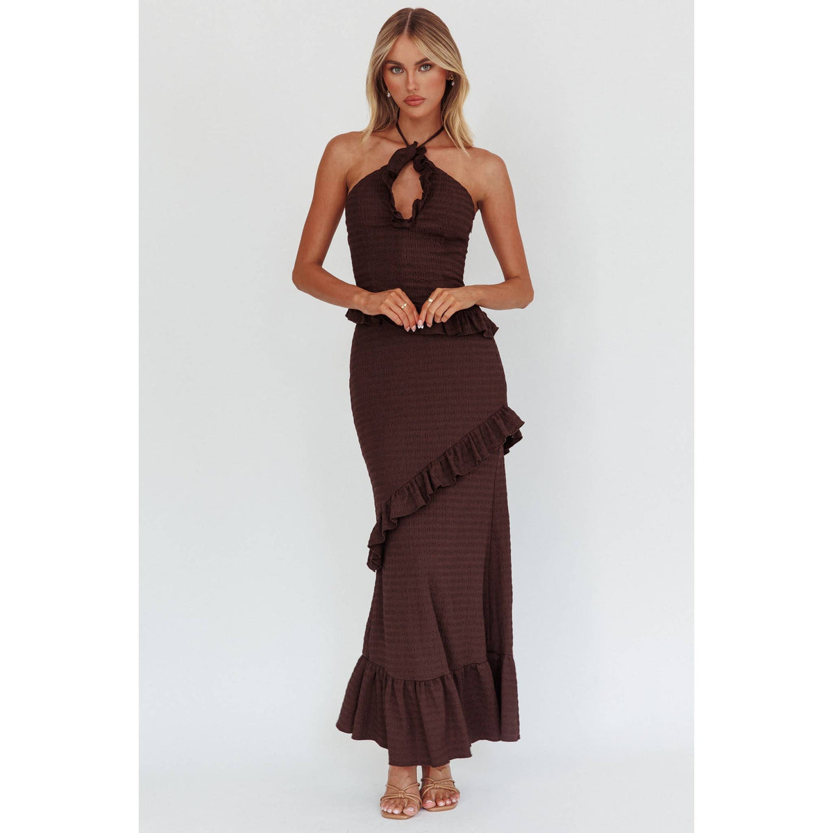 CRINKLE MAXI DRESS