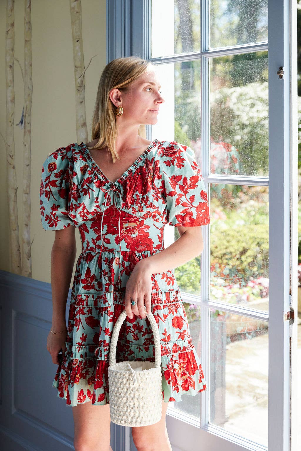 The Saint Tropez - Beaded Bucket Bag in Classic Ivory