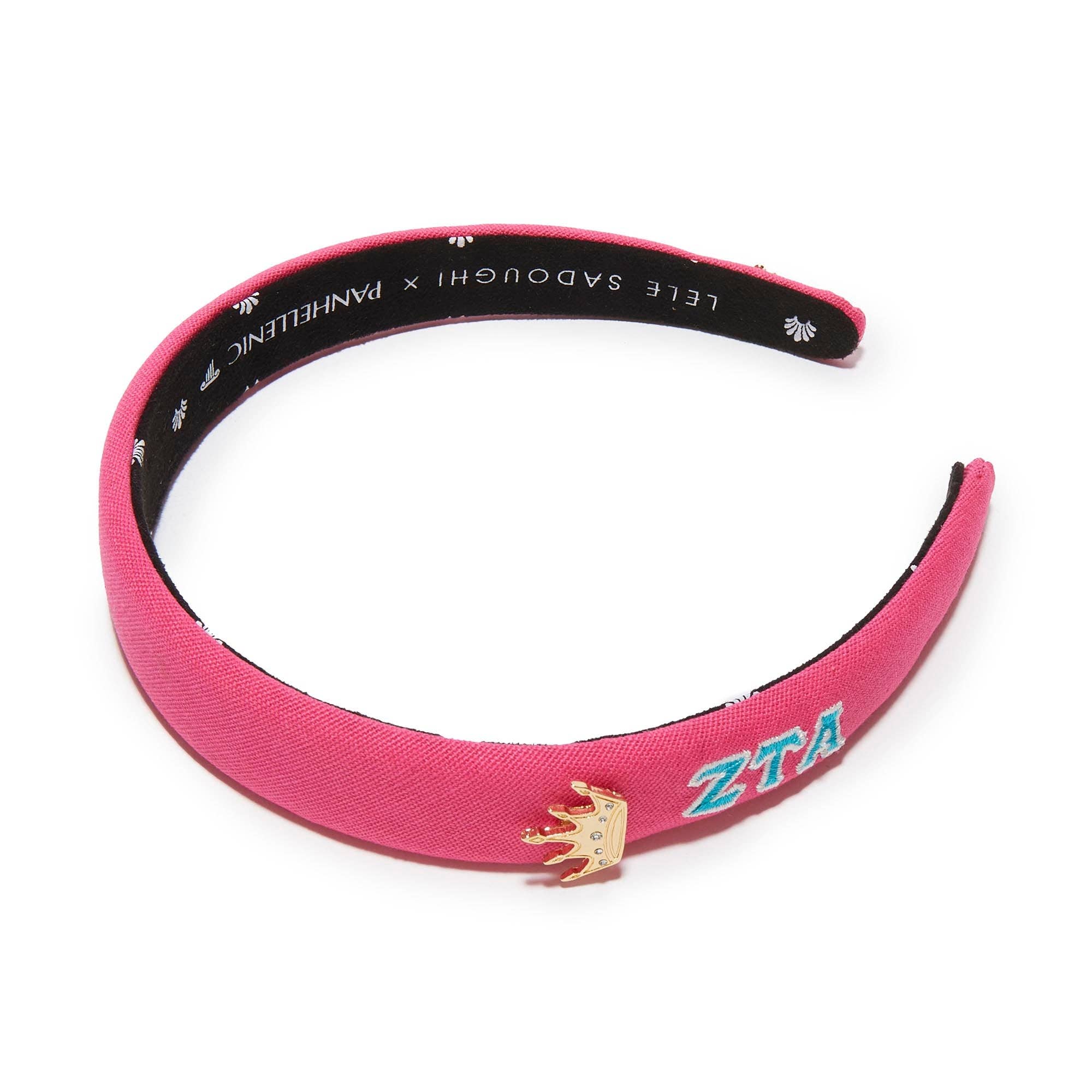 BRIGHT PINK ZETA TAU ALPHA CHARLOTTE HEADBAND