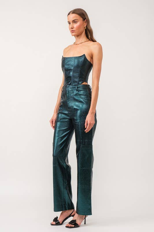 Gaia Teal Corset Top