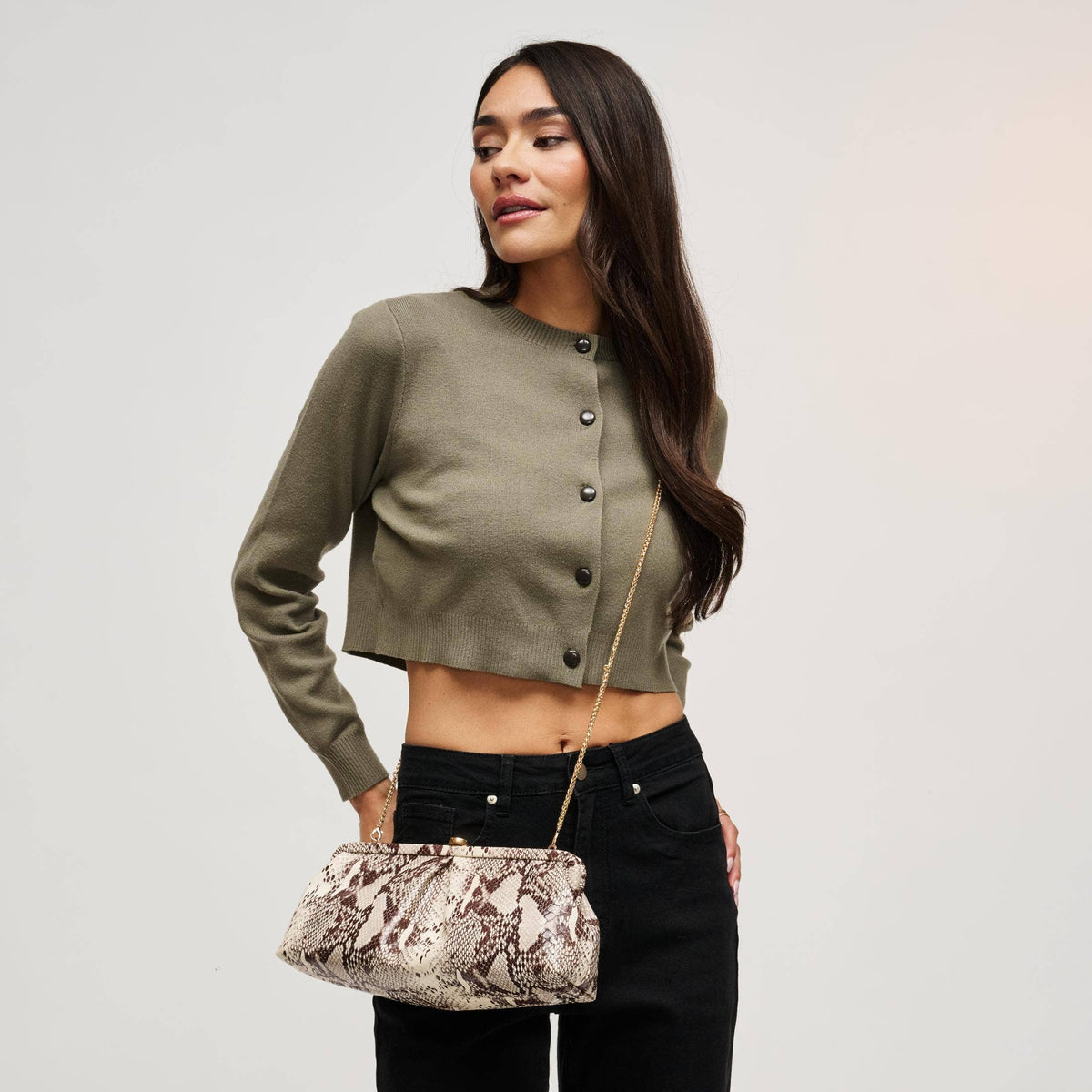 Kit Snake Skin Crossbody Bag