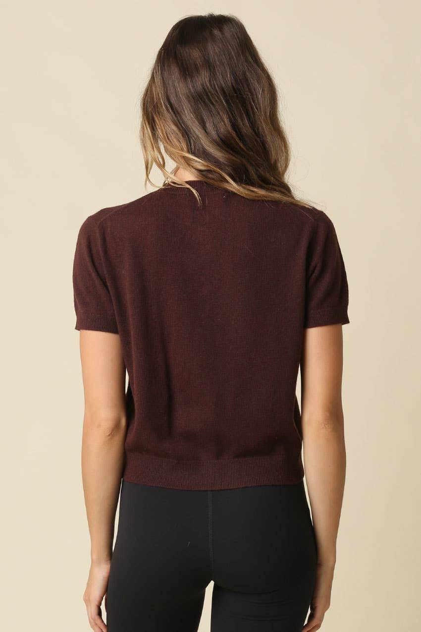 Maddie Short Sleeve Knit Cardigan