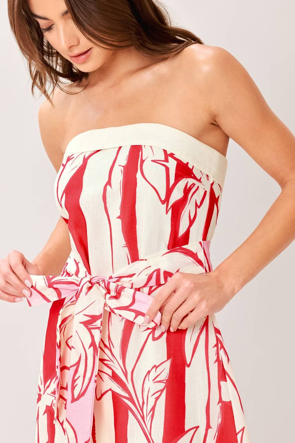 Pink Palms Maxi Dress