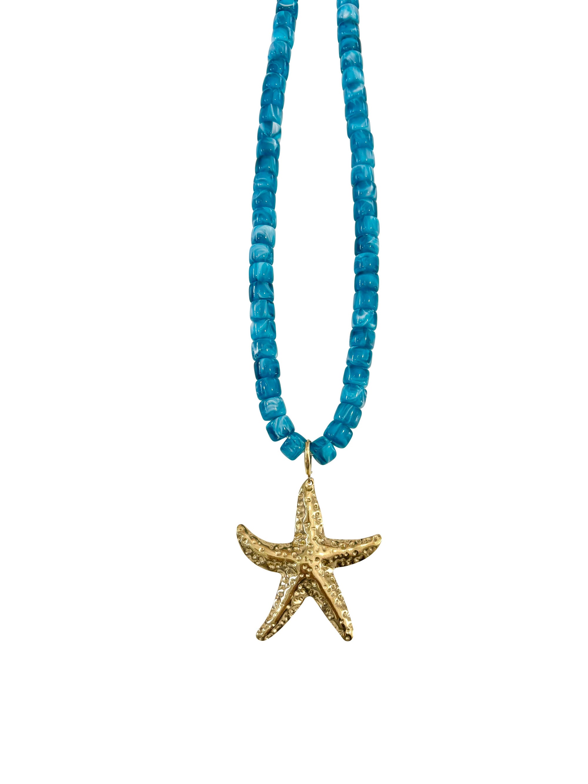 Camila Turquoise Beaded Necklace with Starfish - Style 3