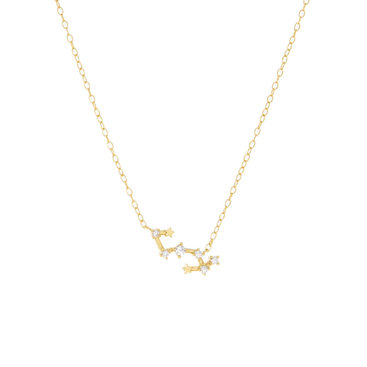 Gold plated zodiac constellation necklace