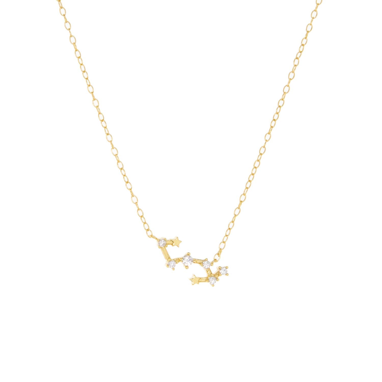 Gold plated zodiac constellation necklace