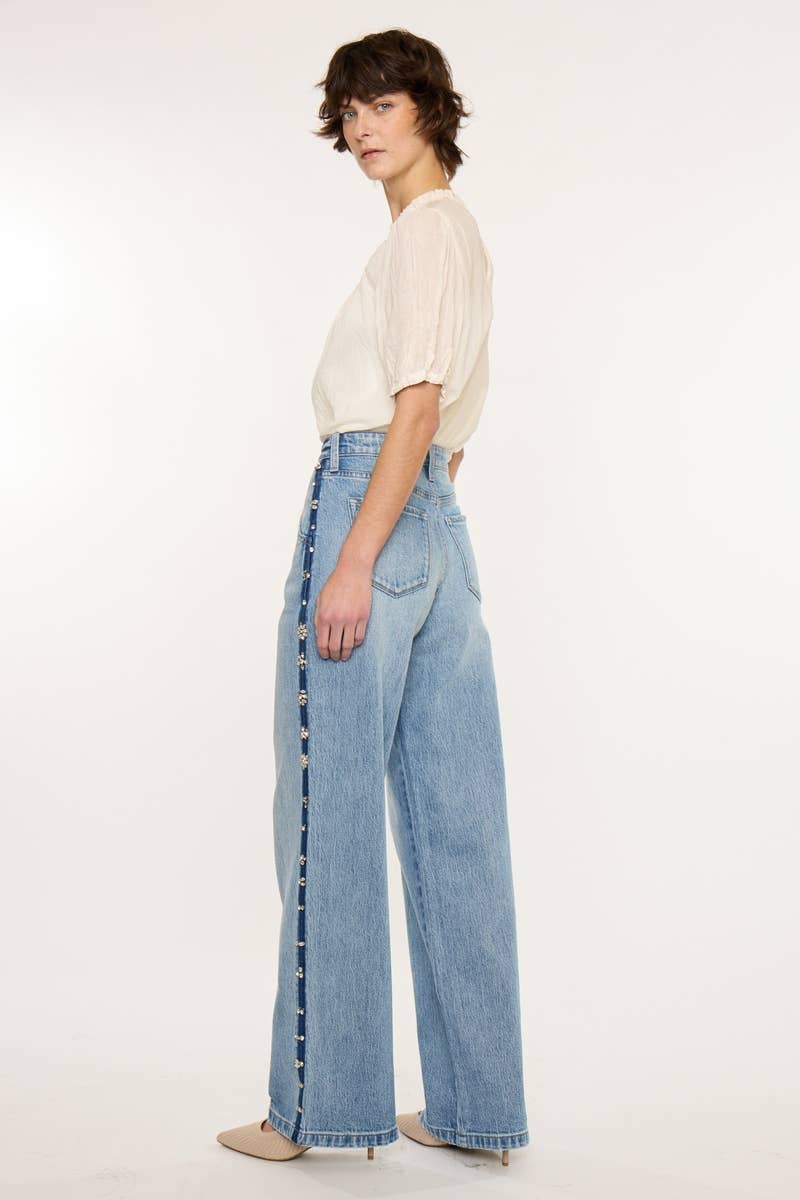 Low Slung Baggy Wide Jeans