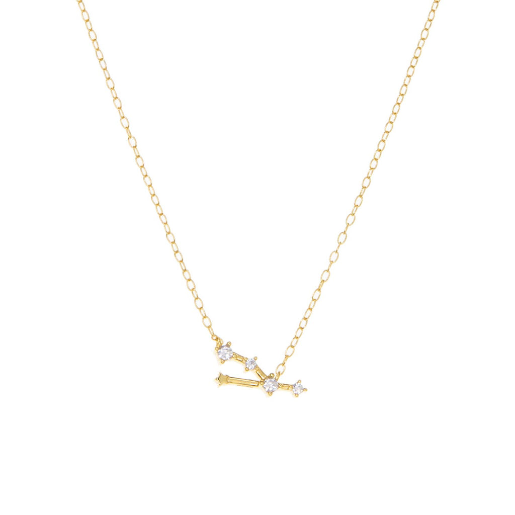 Gold plated zodiac constellation necklace