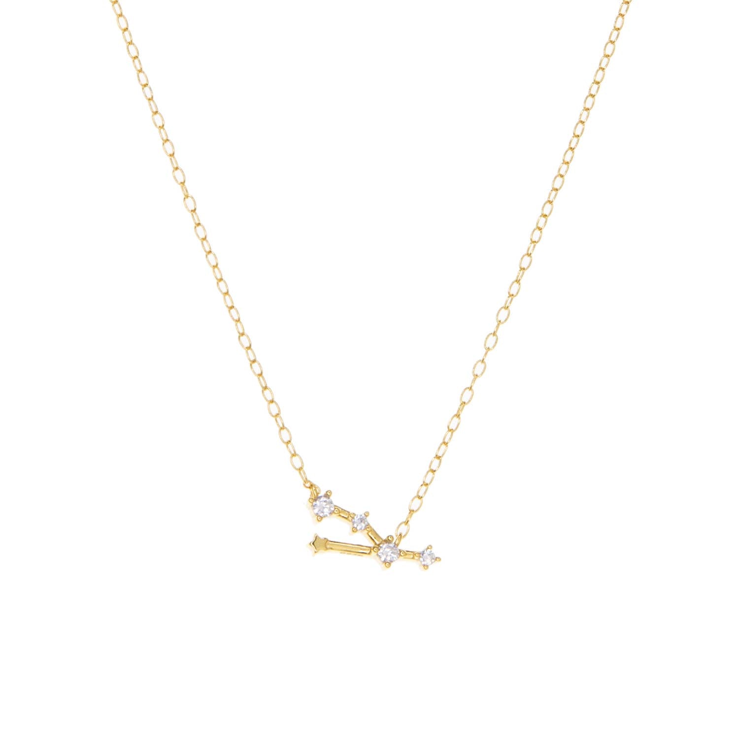 Gold plated zodiac constellation necklace