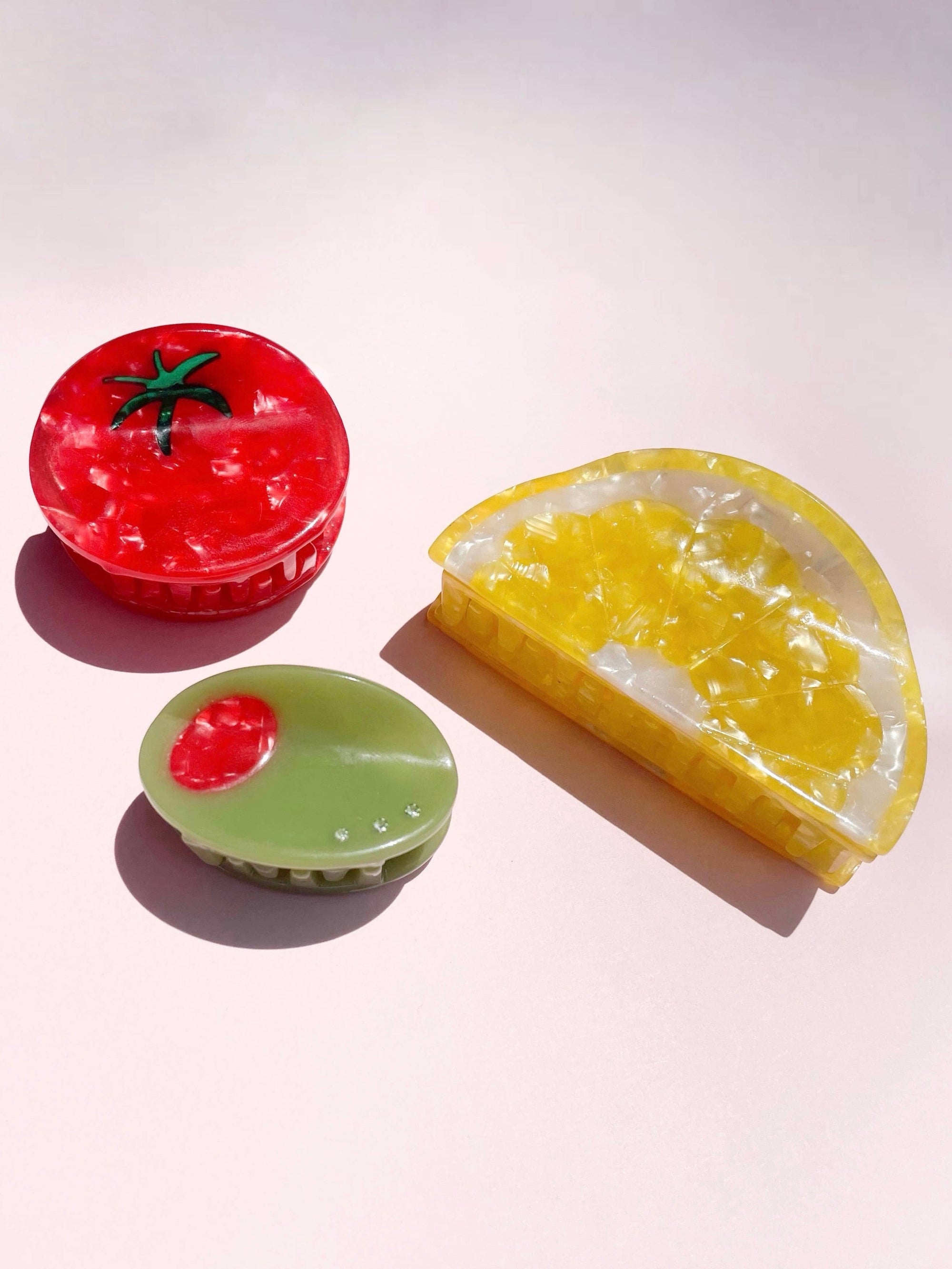 Tomato Claw Clip // Cellulose Acetate 