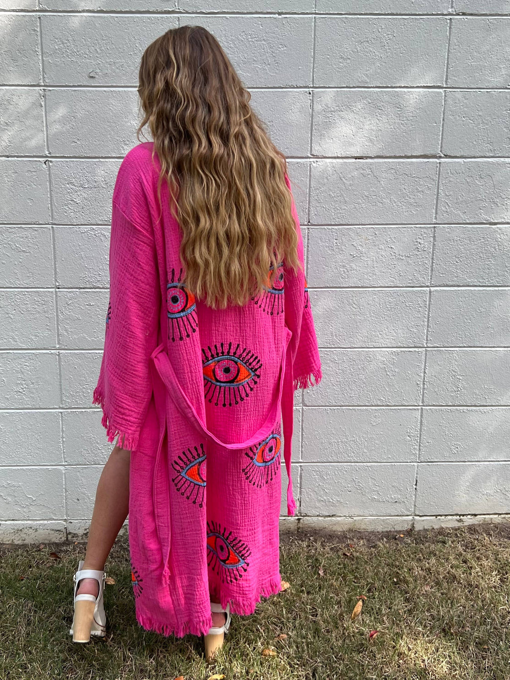 Hot Pink Multi Eye Kaftan Summer!