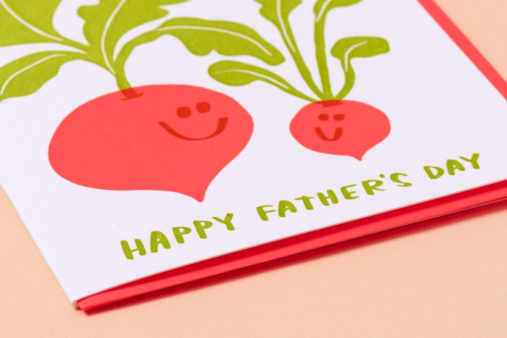 Letterpress Father's Day Card—Dad is Rad (Radish, From Kid)