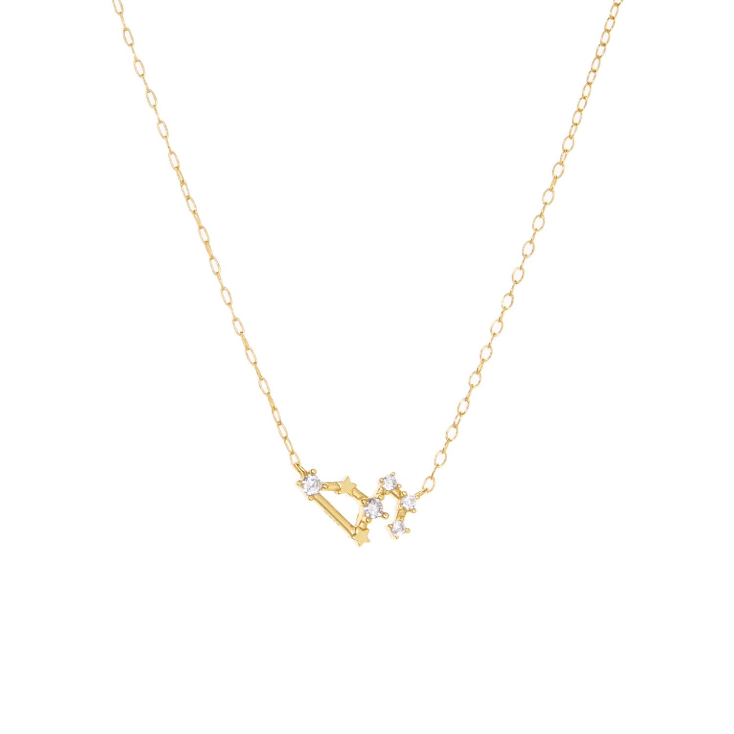 Gold plated zodiac constellation necklace