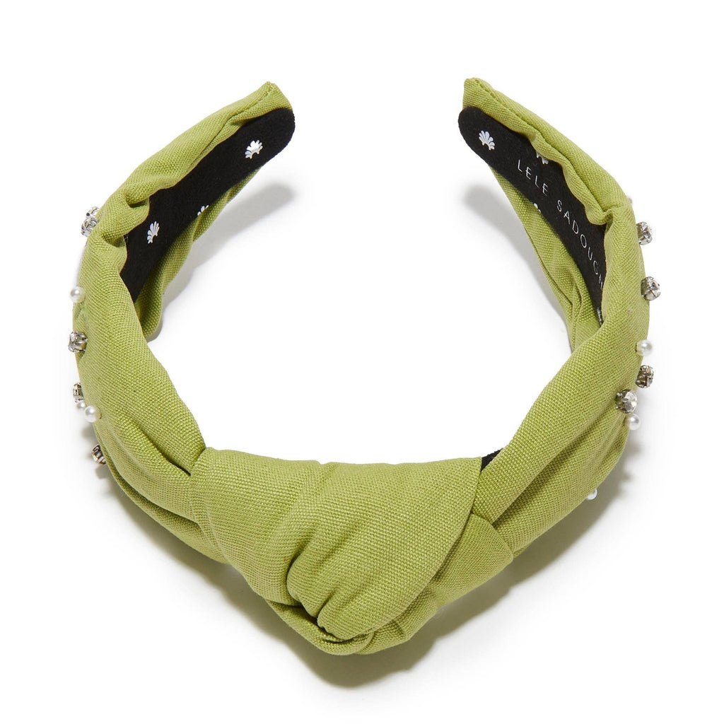 OLIVE KAPPA DELTA KNOTTED HEADBAND