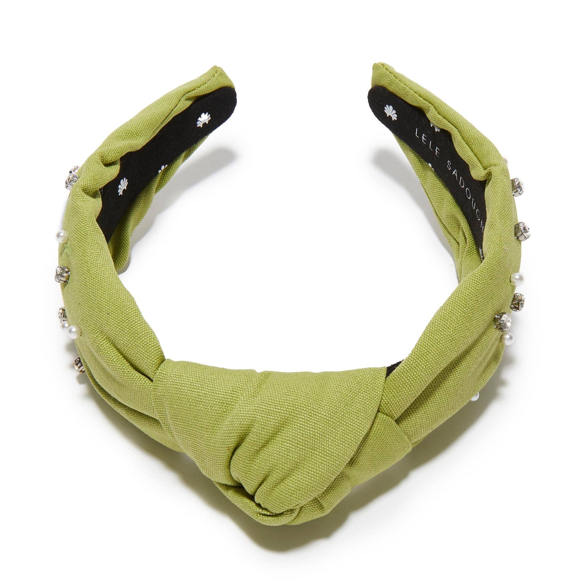 OLIVE KAPPA DELTA KNOTTED HEADBAND