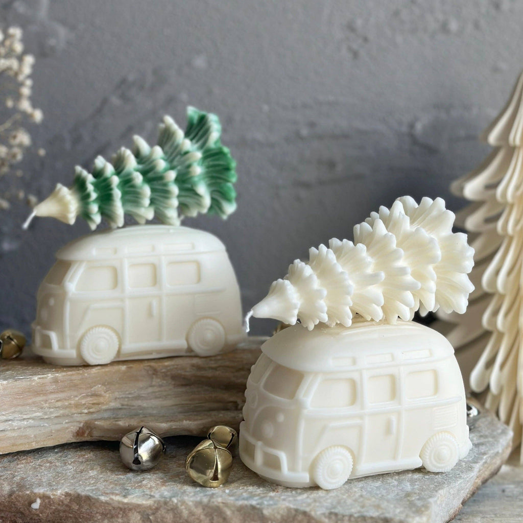 Christmas Tree + Hippie Bus Candle Sets