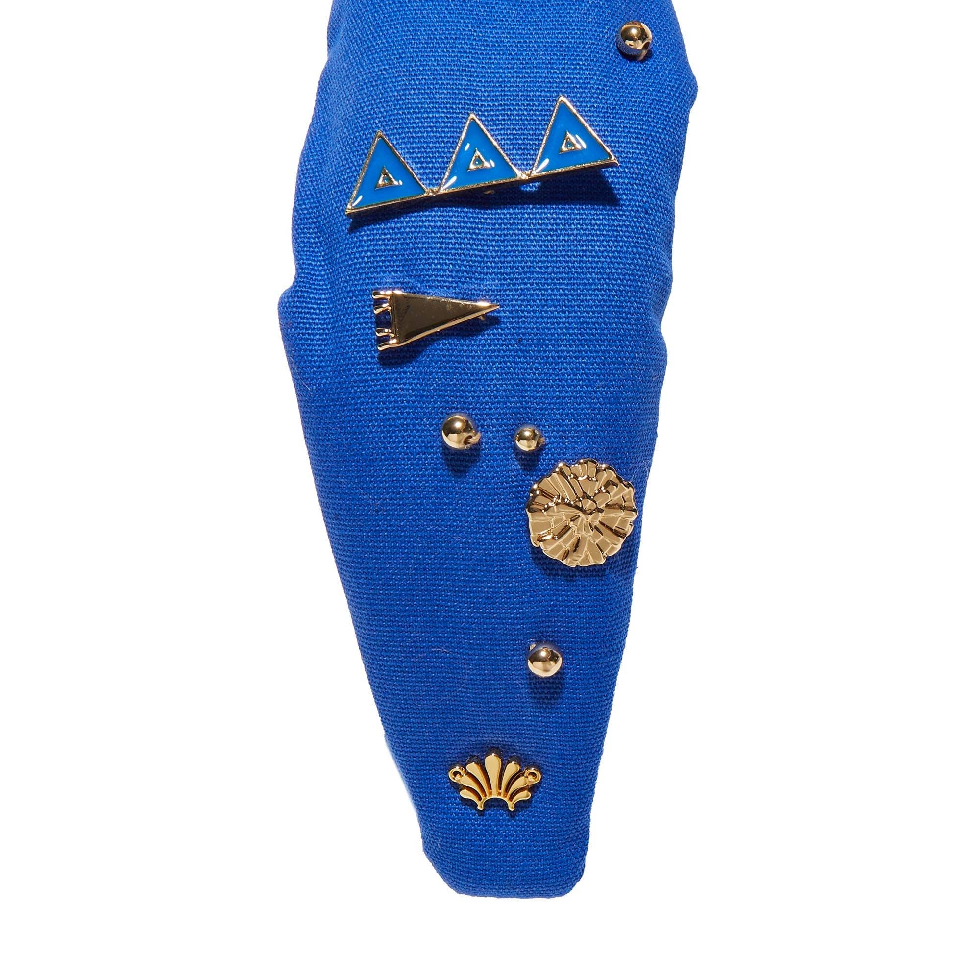 CERULEAN BLUE DELTA DELTA DELTA KNOTTED HEADBAND
