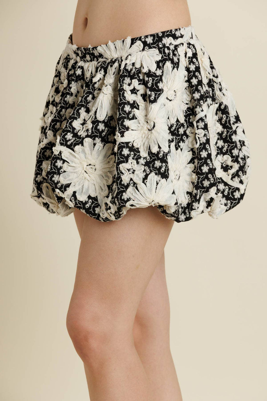 EMBROIDERED BUBBLE HEM MINI