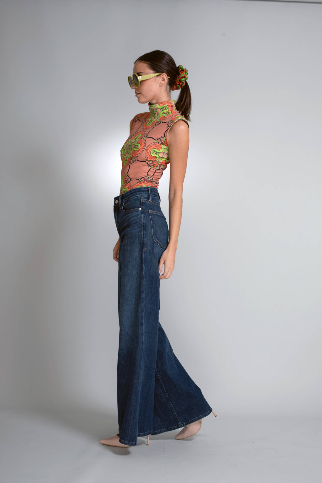 Coral Mock Neck Bodysuit