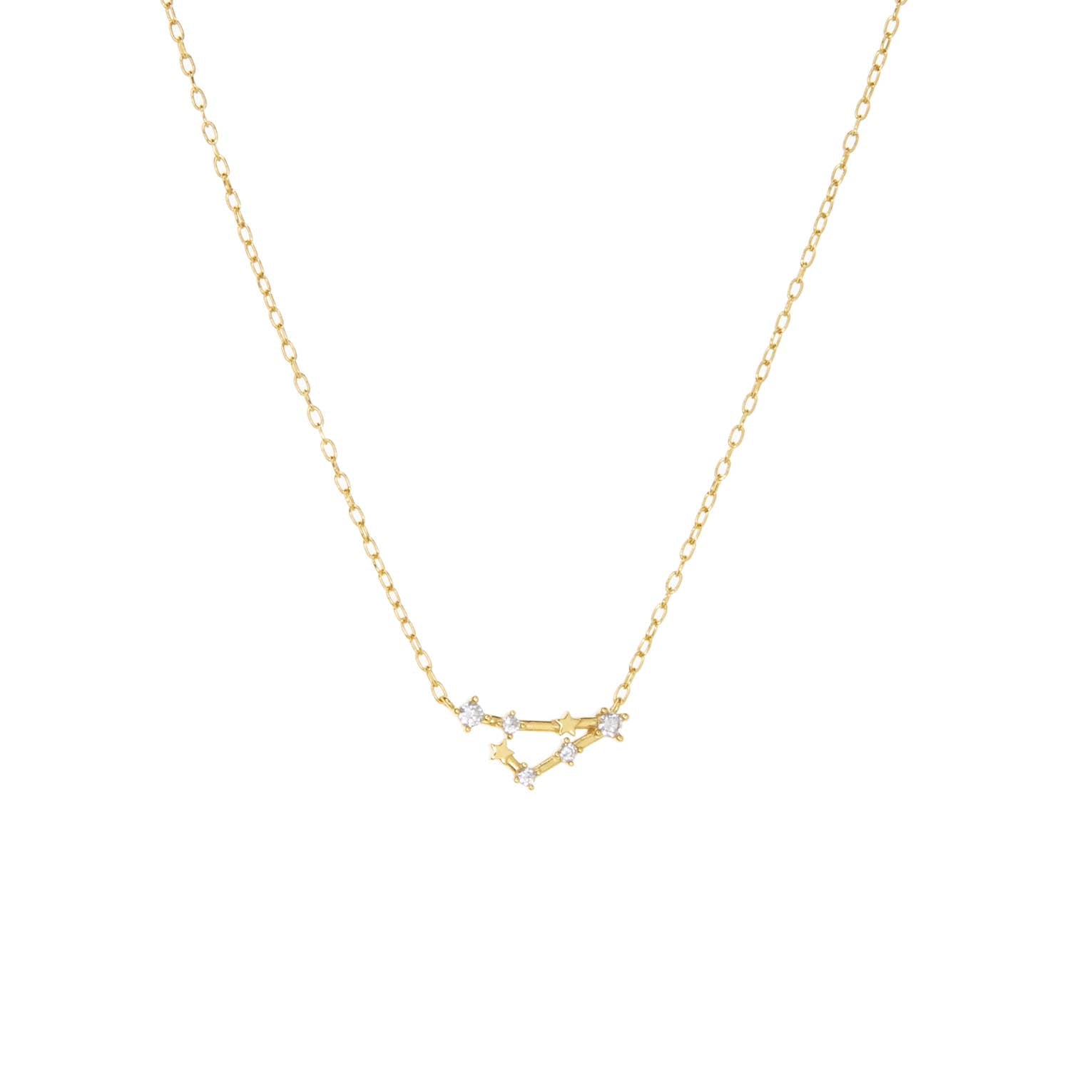 Gold plated zodiac constellation necklace