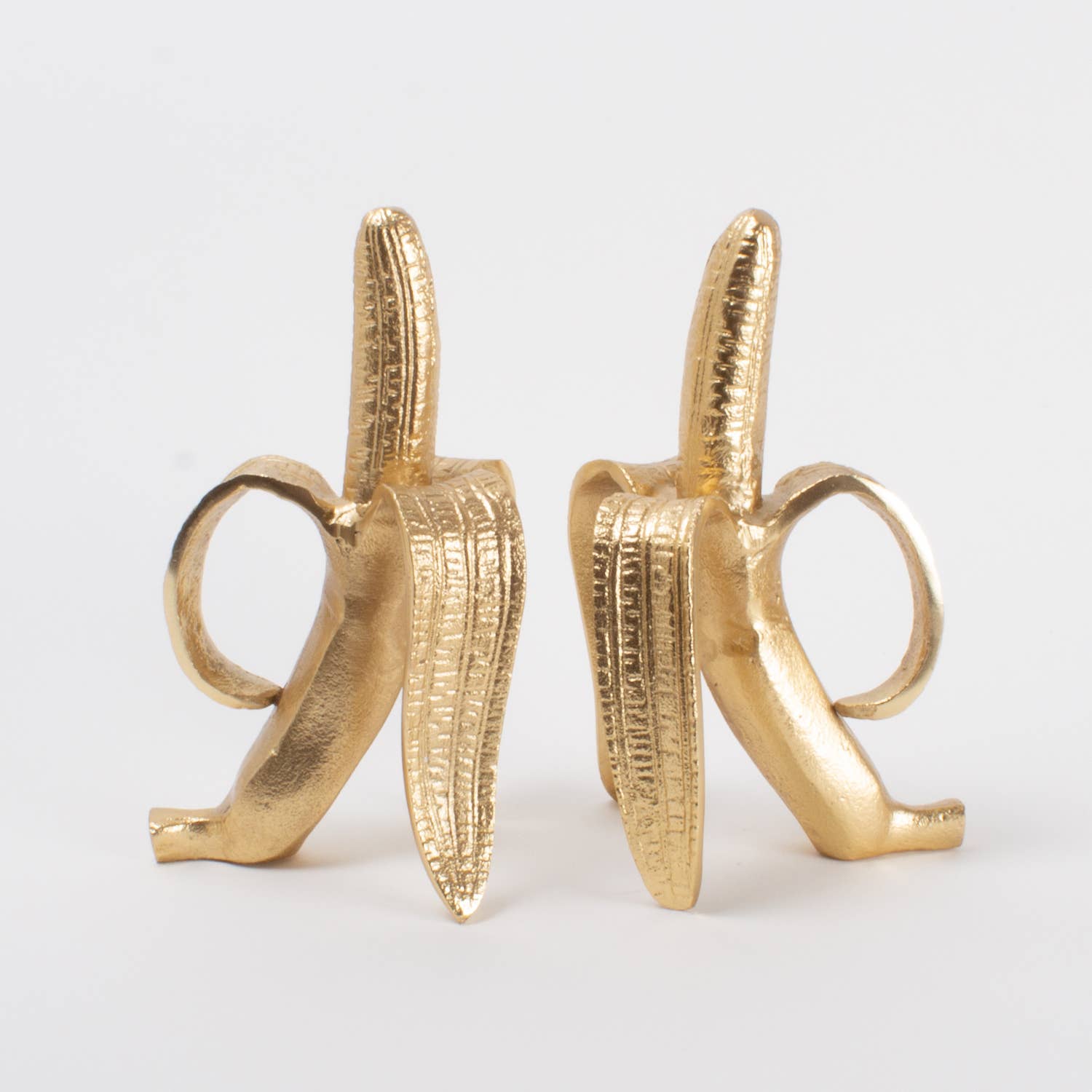 Gold Banana Bookend Set