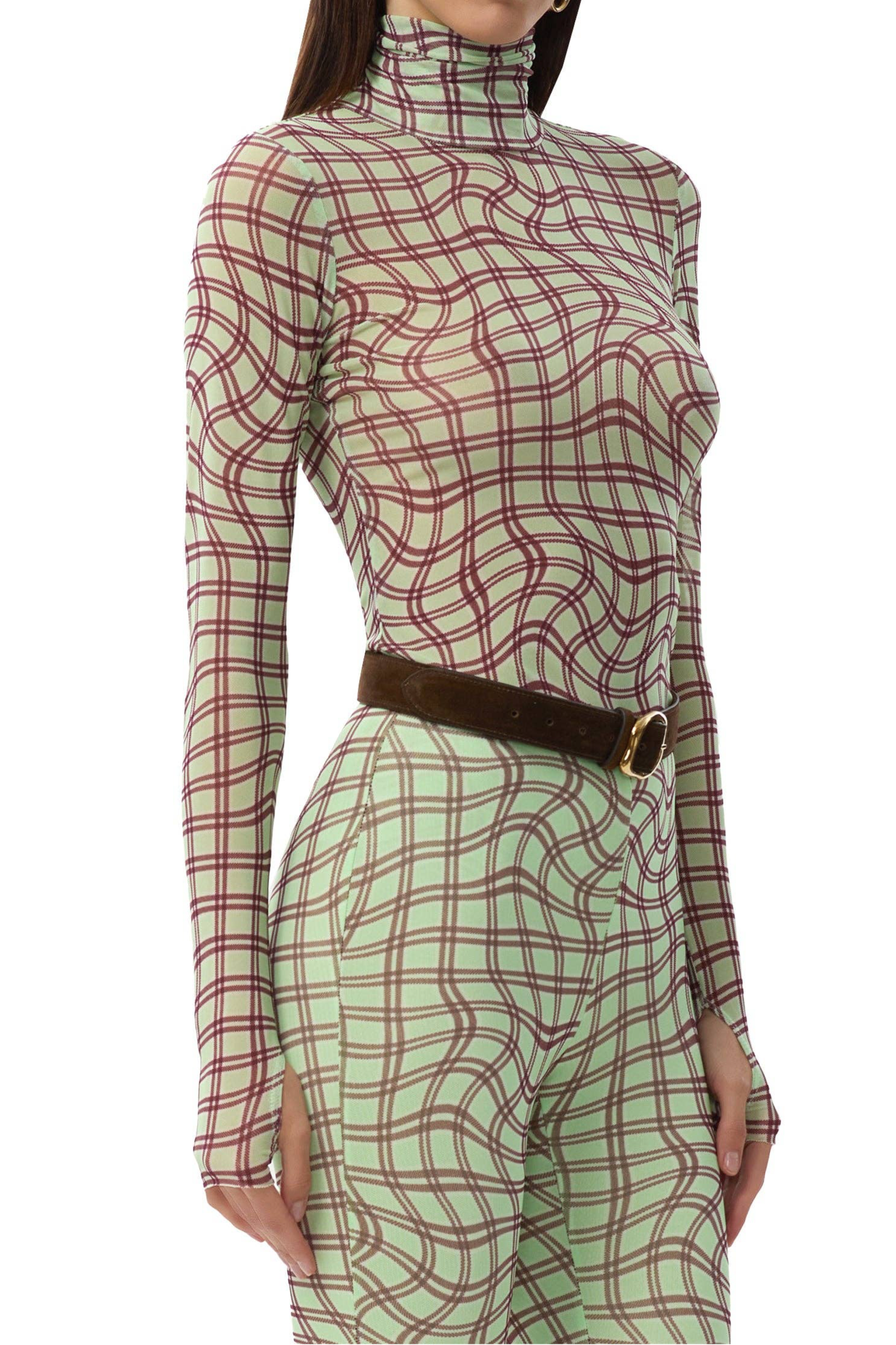 Zadie Top - Mint Plaid