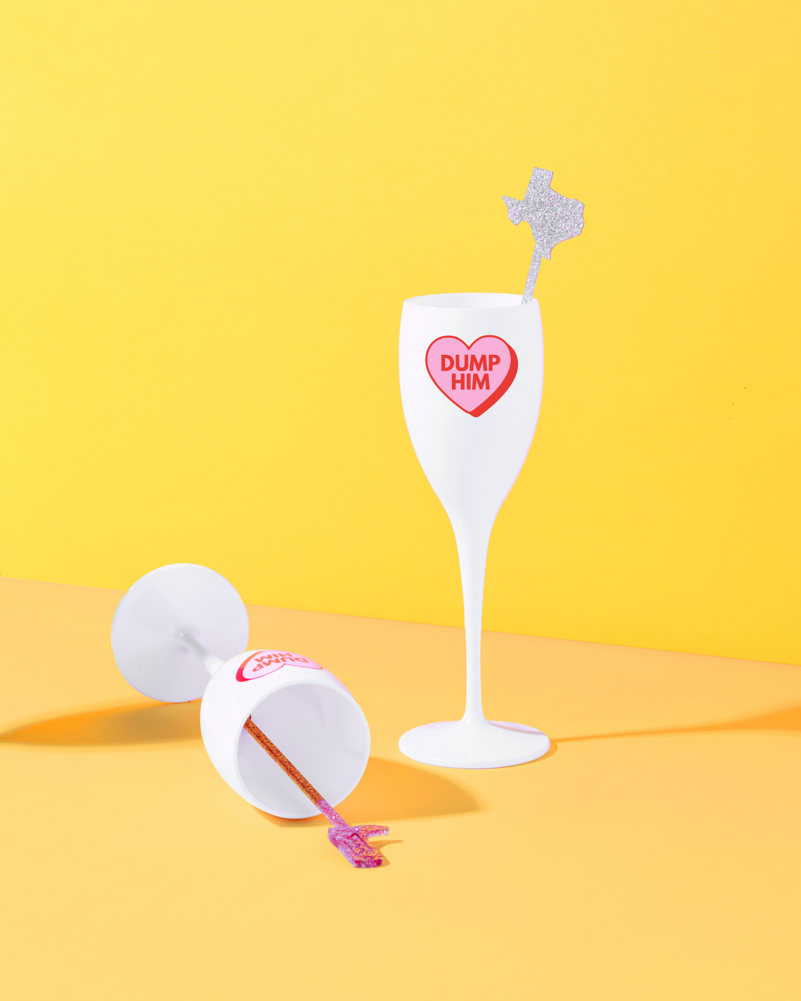 Dump Him Champagne Flute