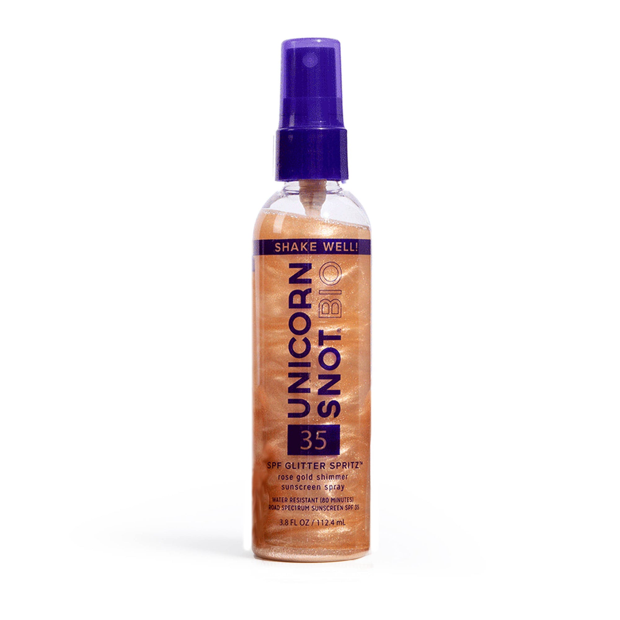 Glitter Sunscreen SPF 35 | Rose Gold Spray | Glow Spray
