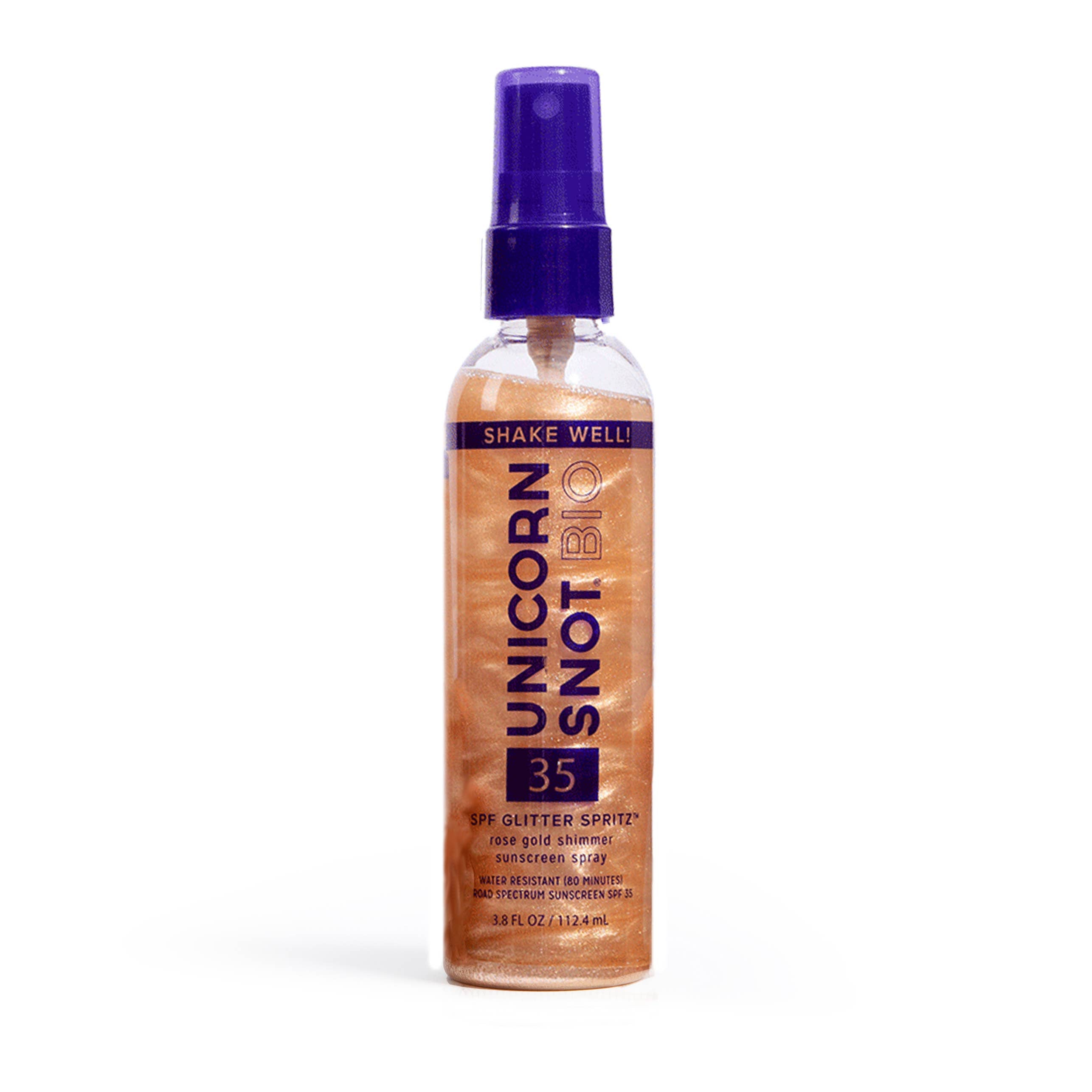 Glitter Sunscreen SPF 35 | Rose Gold Spray | Glow Spray
