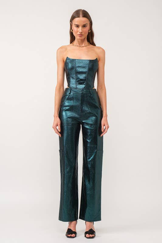 Gaia Teal Corset Top