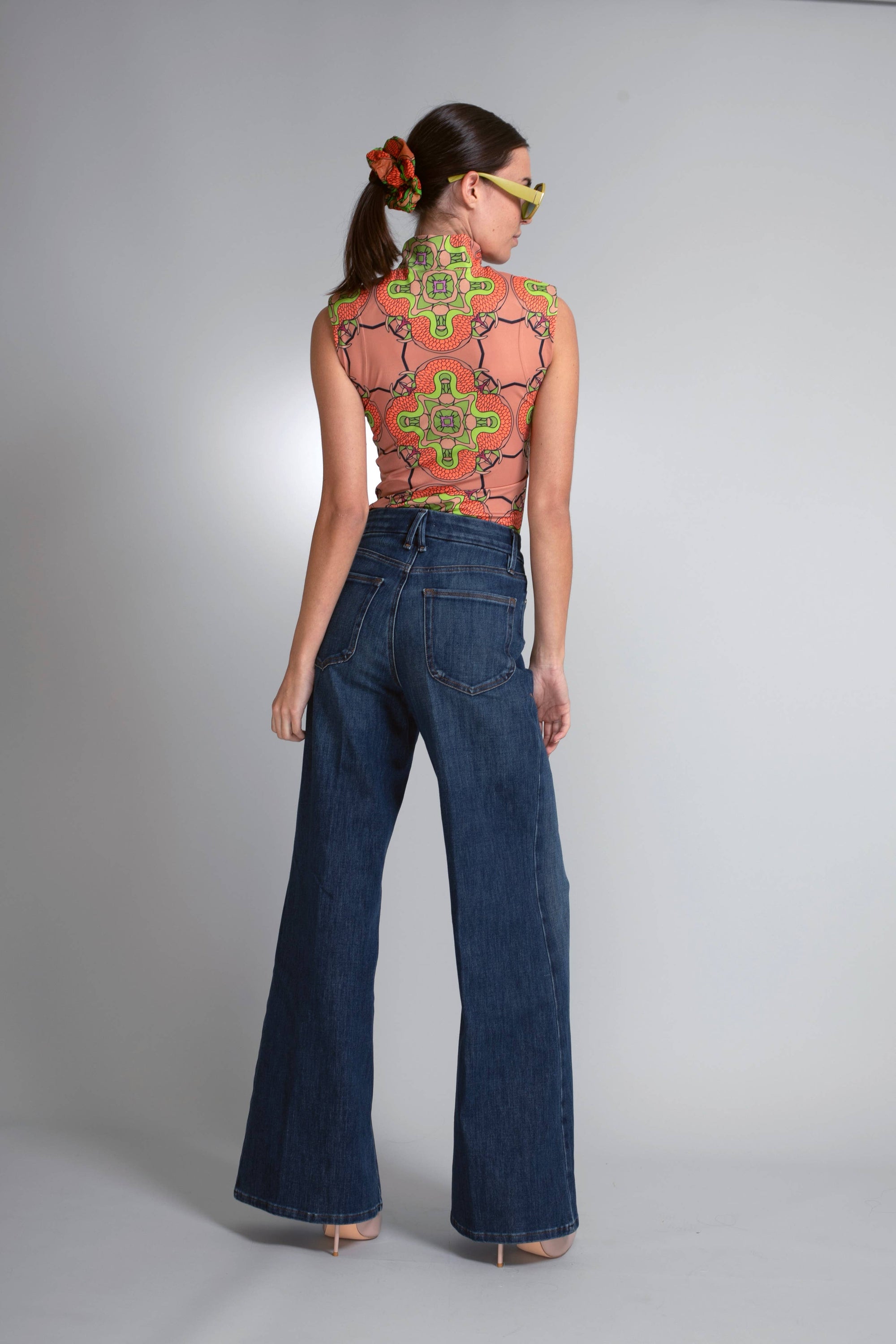 Coral Mock Neck Bodysuit