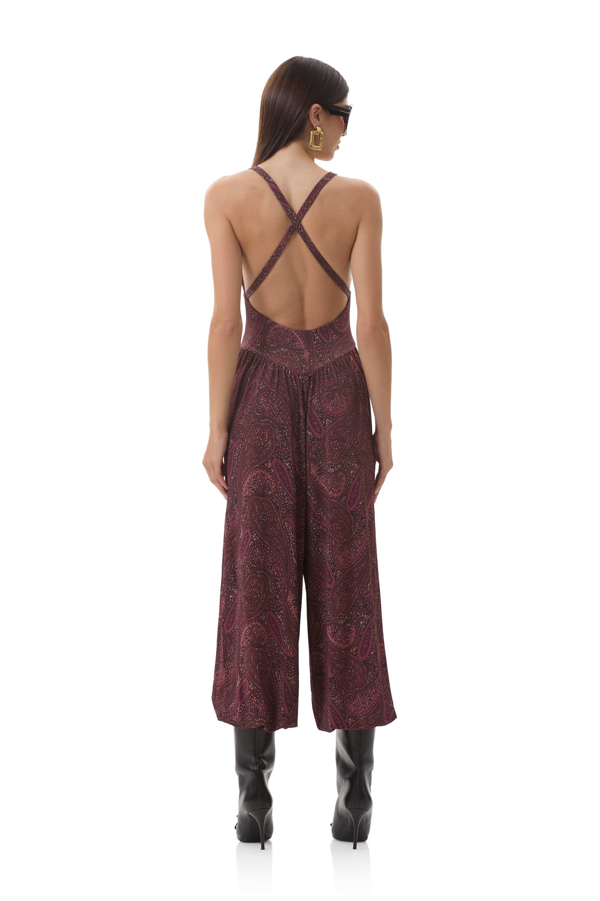 Bogart Jumpsuit - Chocolate Paisley
